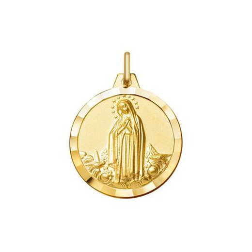 Medalla Plata Dorada Virgen Fátima Argyor MRM 18mm (AG)1000240D Bisel