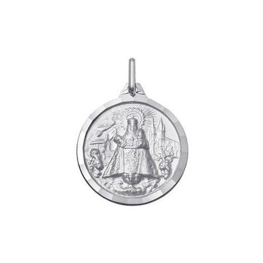 Medalla Plata Virgen Covadonga Argyor MRM 18mm (AG)1000222 Bisel