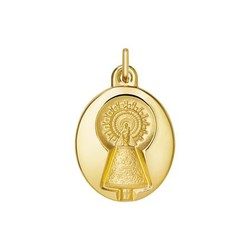 Medalla Plata Dorada Virgen Pilar Argyor MRM 20x17mm (AG)1034215D Oval