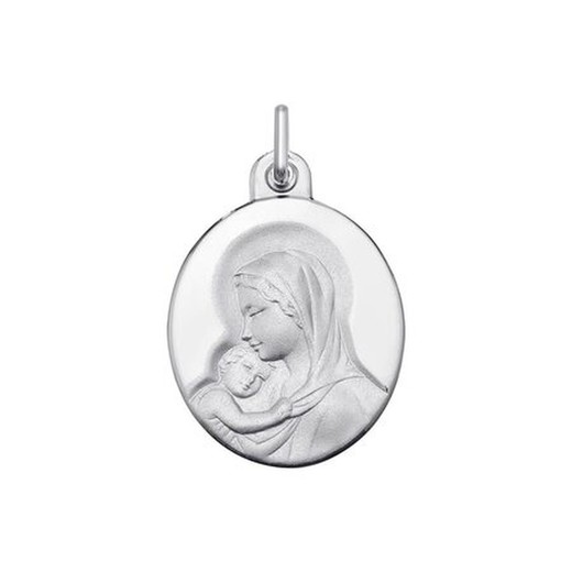 Medalla Plata Madonna Con Niño Argyor MRM 20x17mm (AG)1070235 Oval