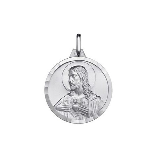 Medalla Plata Sagrado Corazón De Jesús Argyor MRM 18mm (AG)1000401 Escapulario