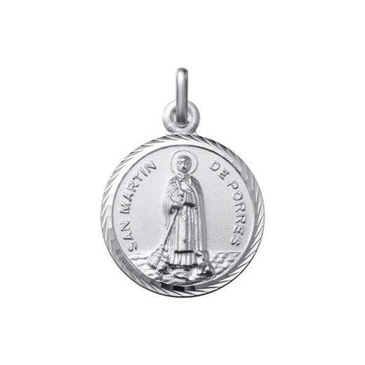 Medalla Plata San Martín De Porres Argyor MRM 14mm (AG)0122681-14mm Bisel