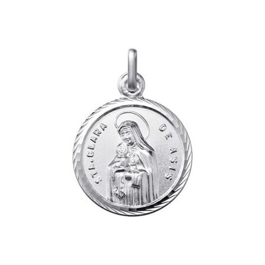 Medalla Plata Santa Clara De Asís Argyor MRM 20mm (AG)0122951 Bisel