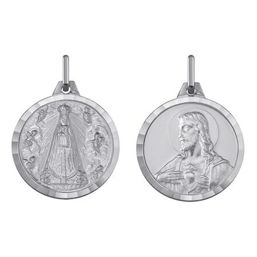 Medalla Plata Virgen Begoña-Sagrado Corazón De Jesús Argyor MRM 18mm (AG)1000608 Escapulario