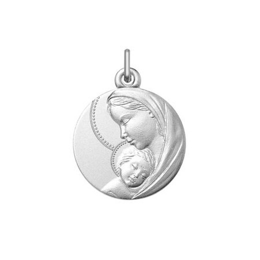 Medalla Plata Virgen Con Niño Argyor MRM 16mm (AG)1269003-16mm Mate