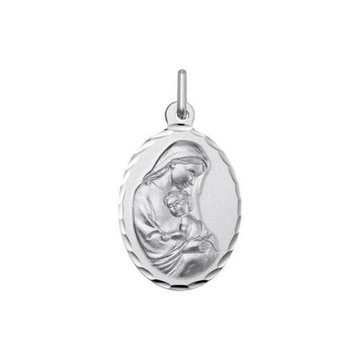 Medalla Plata Virgen Con Niño Argyor MRM 19X14mm (AG)1609285 Oval