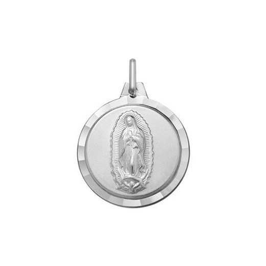 Medalla Plata Virgen De Guadalupe Argyor MRM 14mm (AG)1000255-14mm Bisel