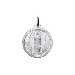 Medalla Plata Virgen De Lourdes Argyor MRM 18mm (AG)1000261 Escapulario