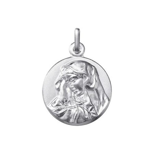 Medalla Plata Virgen Dolorosa Argyor MRM 14mm (AG)0140506-14mm Brillo