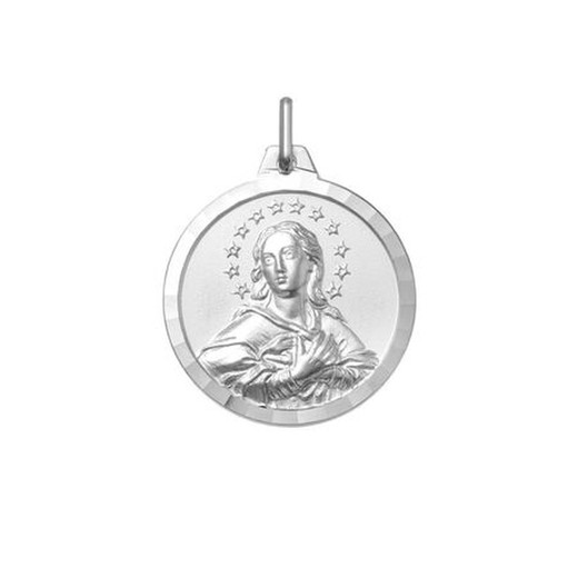 Medalla Plata Virgen Inmaculada Argyor MRM 18mm (AG)1000229-18mm Bisel