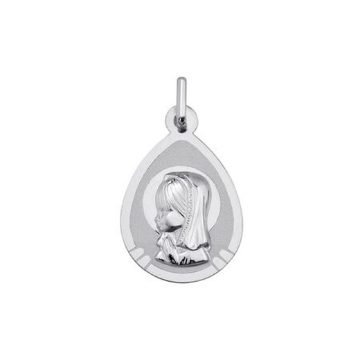 Medalla Plata Virgen Maria Argyor MRM 18x14mm (AG)1911104 Lágrima