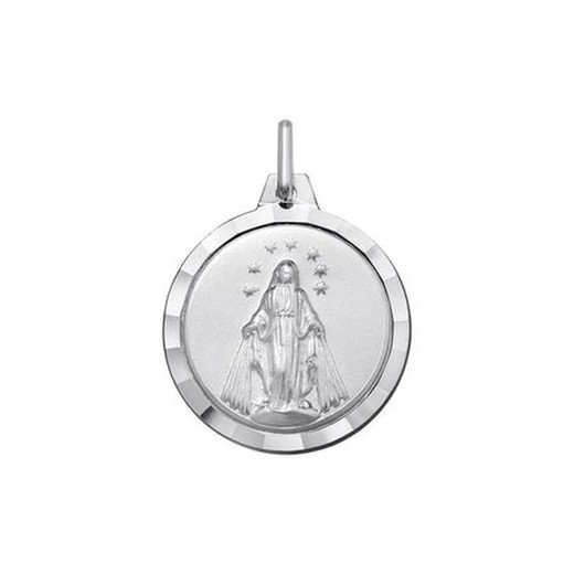 Medalla Plata Virgen Milagrosa Argyor MRM 14mm (AG)1000246-14mm Brillo