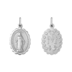 Medalla Plata Virgen Milagrosa Argyor MRM 16mm (AG)1007516-16mm Bisel Redondeado