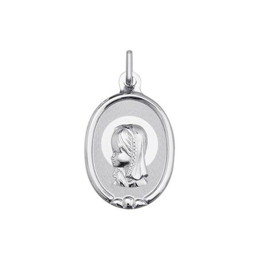 Medalla Plata Virgen Niña Argyor MRM 19x14,30mm (AG)1904104 Oval