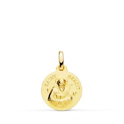 Medalha Saint Benoit Ouro 18kts 14mm 08000151