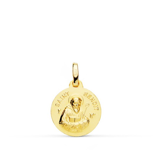 Medal Św. Benoita Złoty 18kt 14mm 08000151