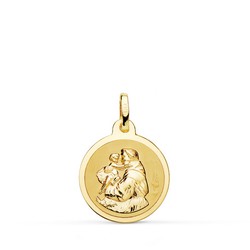 Saint Anthony Gold Medal 18kt Brightness 16mm P8099-816
