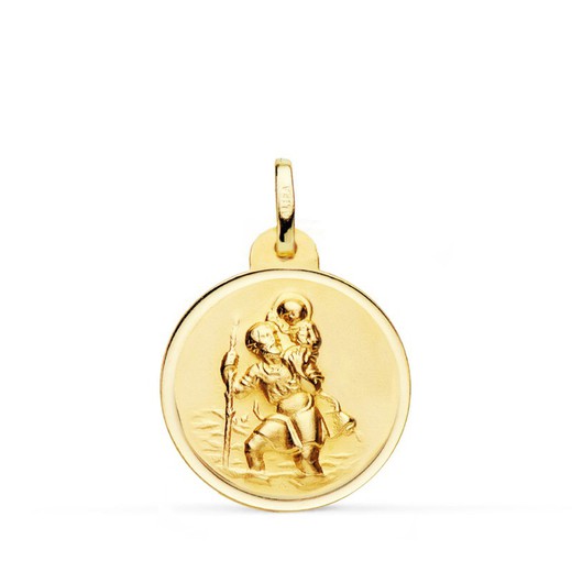 Χρυσό μετάλλιο San Cristobal 18 καρατίων Bezel 20mm P8090-120