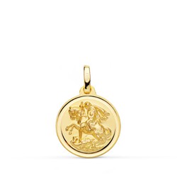 Saint George gouden medaille 18kts ring 16 mm P8088-116