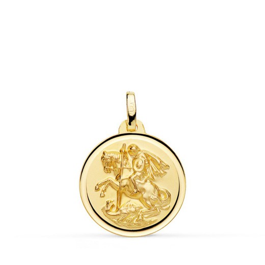 Μετάλλιο Saint George 18k Gold Bezel 18mm P8088-118