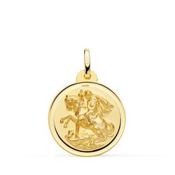 Saint George-medalje 18 karat guldramme 20 mm P8088-120