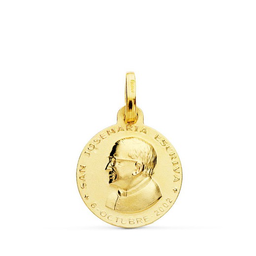 Saint Jose Maria Escriva gouden medaille 18kts 14mm 08000154