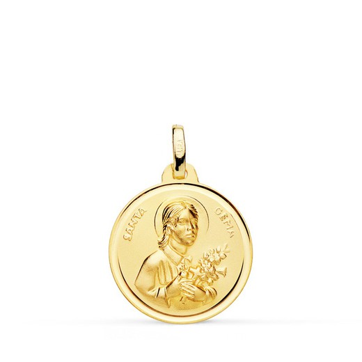 Heilige Gem Gouden Medaille 18kts 18mm P8060-118