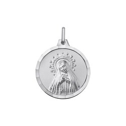 Medalla Plata Virgen Paloma Argyor MRM 16mm (AG)1000273-16mm Bisel