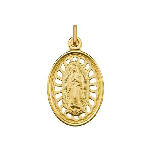 Medella Plata Dorada Virgen Guadalupe Argyor MRM 21x16mm (AG)1281255D Oval