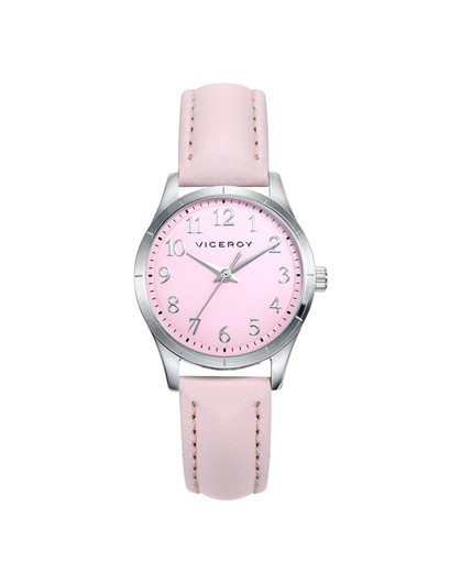 Pack Reloj Viceroy Niña 41134-75 Piel Rosa + Pulsera Nylon Rosa