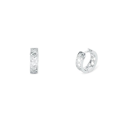 Pendientes Argent Basic 1,3cm ARRGCCOR Aros Corazones Calados