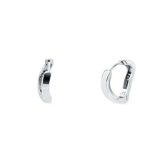 Pendientes Argent Basic 1,7cm ARRG014 Aros Ondulados Sección Cuadrada