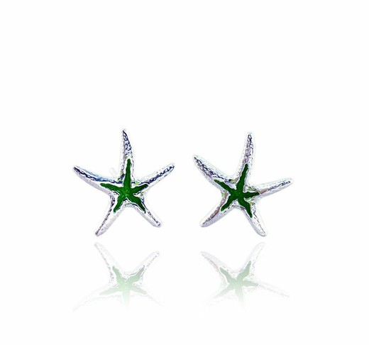 Boucles d'oreilles Arior Silver Green Star 1143613