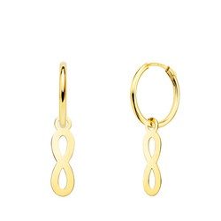 Boucles d'oreilles créoles infini en or 18 carats 18403-IN