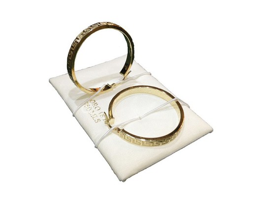 18kts Guldring örhängen 34mm Versace Greca