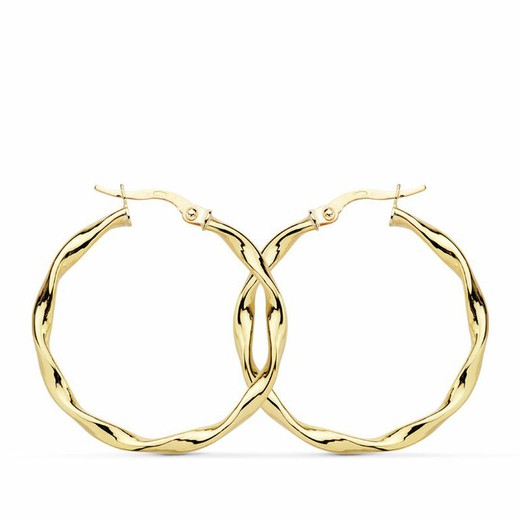 Twisted 30mm 18kt Gold Hoop Earrings 07000825