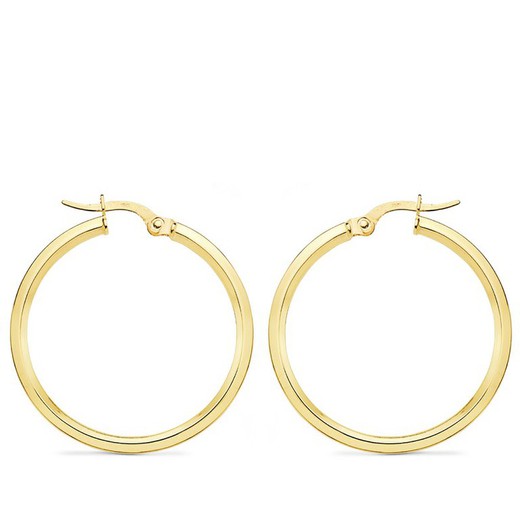 18kts Gold Hoop Earrings Smooth Round 29 X 1.50 mm 25000126