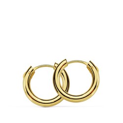 Orecchini a cerchio in oro 18k tondi 12mm 18745