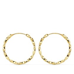 Σκουλαρίκια 18kt Gold Twisted Hoop 20x1,5mm 18014