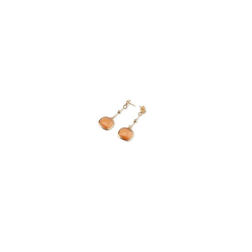 Pendientes Bronce 5cm Sovrani J7922 Giselle Dorado Ojo De Gato Naranja