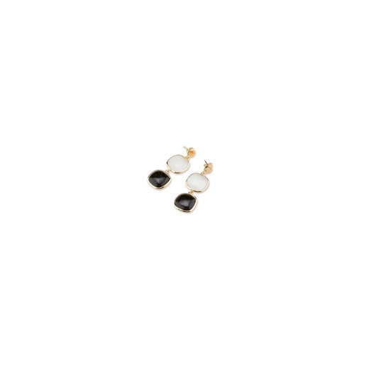 Pendientes Bronce 5cm Sovrani J7933 Ojo De Gato Negro Perlas