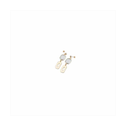 Pendientes Bronce 5cm Sovrani J8717 Dorado Cristal Gris