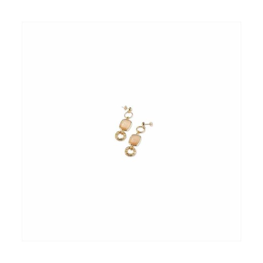 Pendientes Bronce 5cm Sovrani J8720 Dorado Cristal Rosa