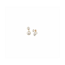 Pendientes Bronce 7cm Sovrani J7425 Dorado Perlas