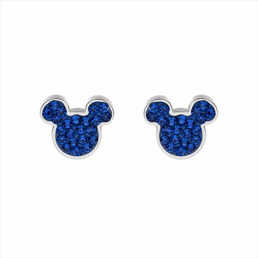 Pendientes Disney Acero ST0017PP Mickey Piedras Azules
