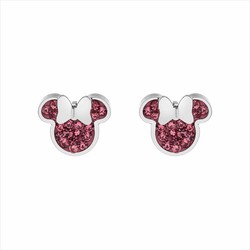 Pendientes Disney Acero ST0019P Minnie Piedras Rojas