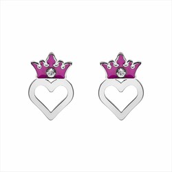 Pendientes Disney Acero ST0037P Princesas Corazón