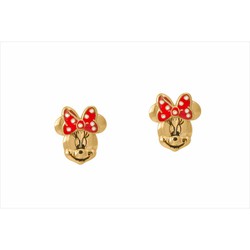 Pendientes Disney Oro 18kts 18K0008P Minnie Esmalte