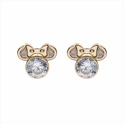 Disney Boucles d'Oreilles Or 9kts 9K0021P Minnie Zircone