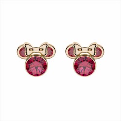 Pendientes Disney Oro 9kts 9K0024P Minnie Circonitas Rojas